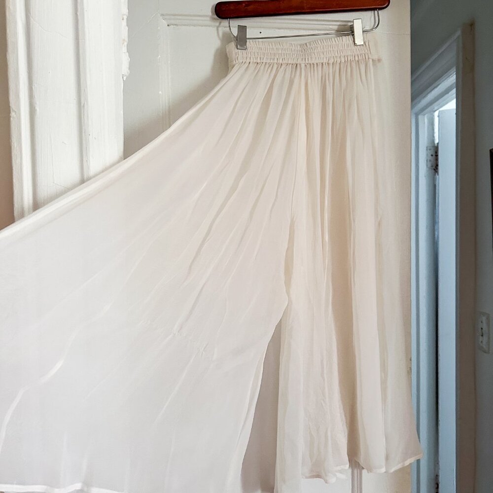 Maryam Nassir Zadeh White Sheer Culotte Shorts - Picture 2 of 4
